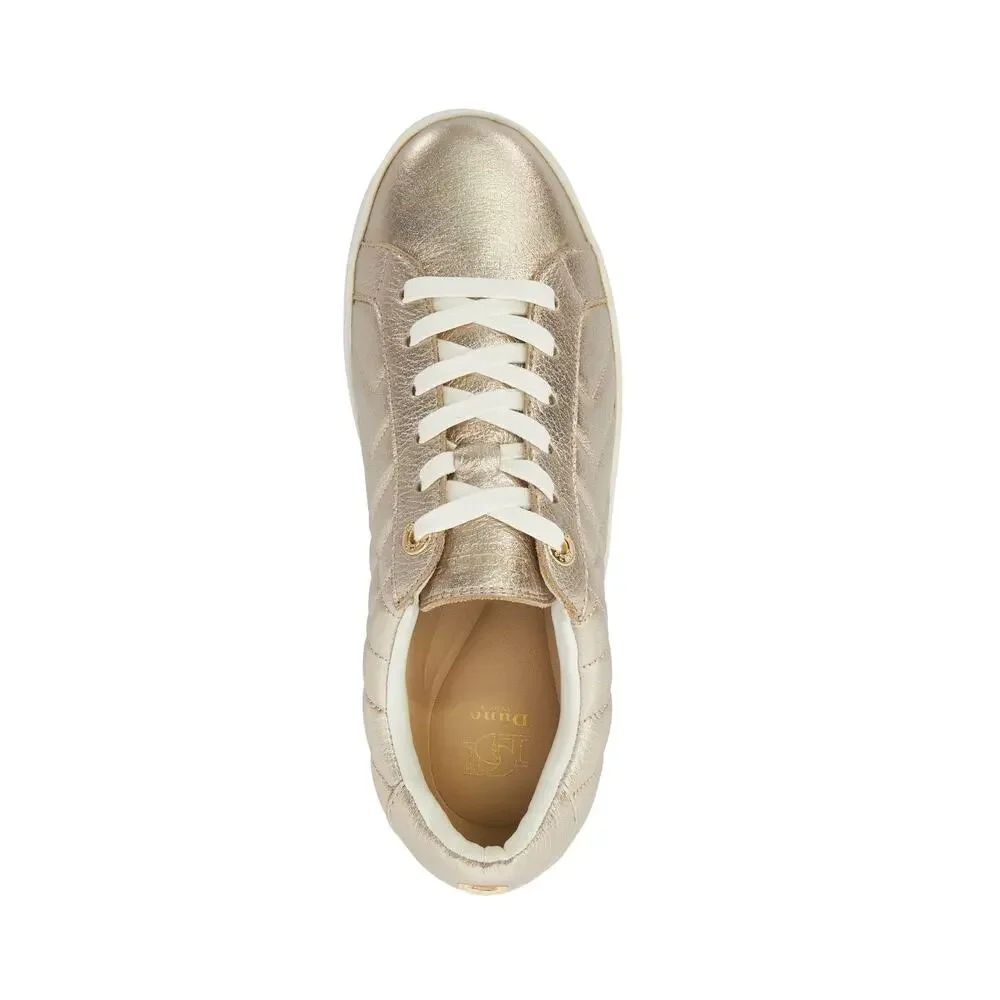DUNE LONDON WOMEN'S EGENT SNEAKER, GOLD, 11